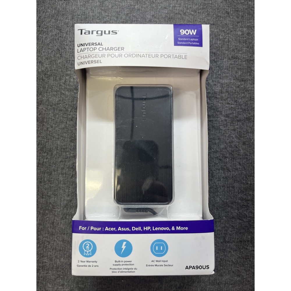 Universal Laptop Charger Adapter Targus 90W Lenovo Dell HP Acer Asus And More